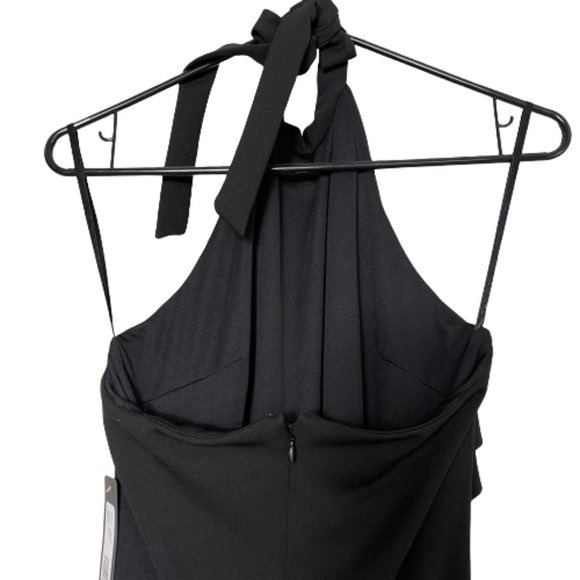 Bebe BLACK HALTER NECK DRAPED - Picture 3 of 10